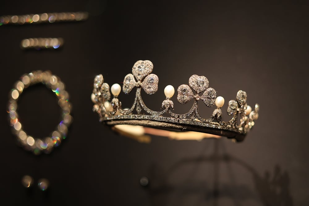 corona di diamanti in un museo di londra